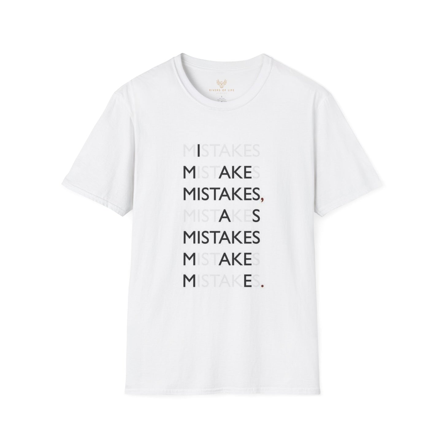 Mistakes Unisex Softstyle T-Shirt, Casual Wear, Inspirational Tee, Gift for Friends, Everyday Comfort