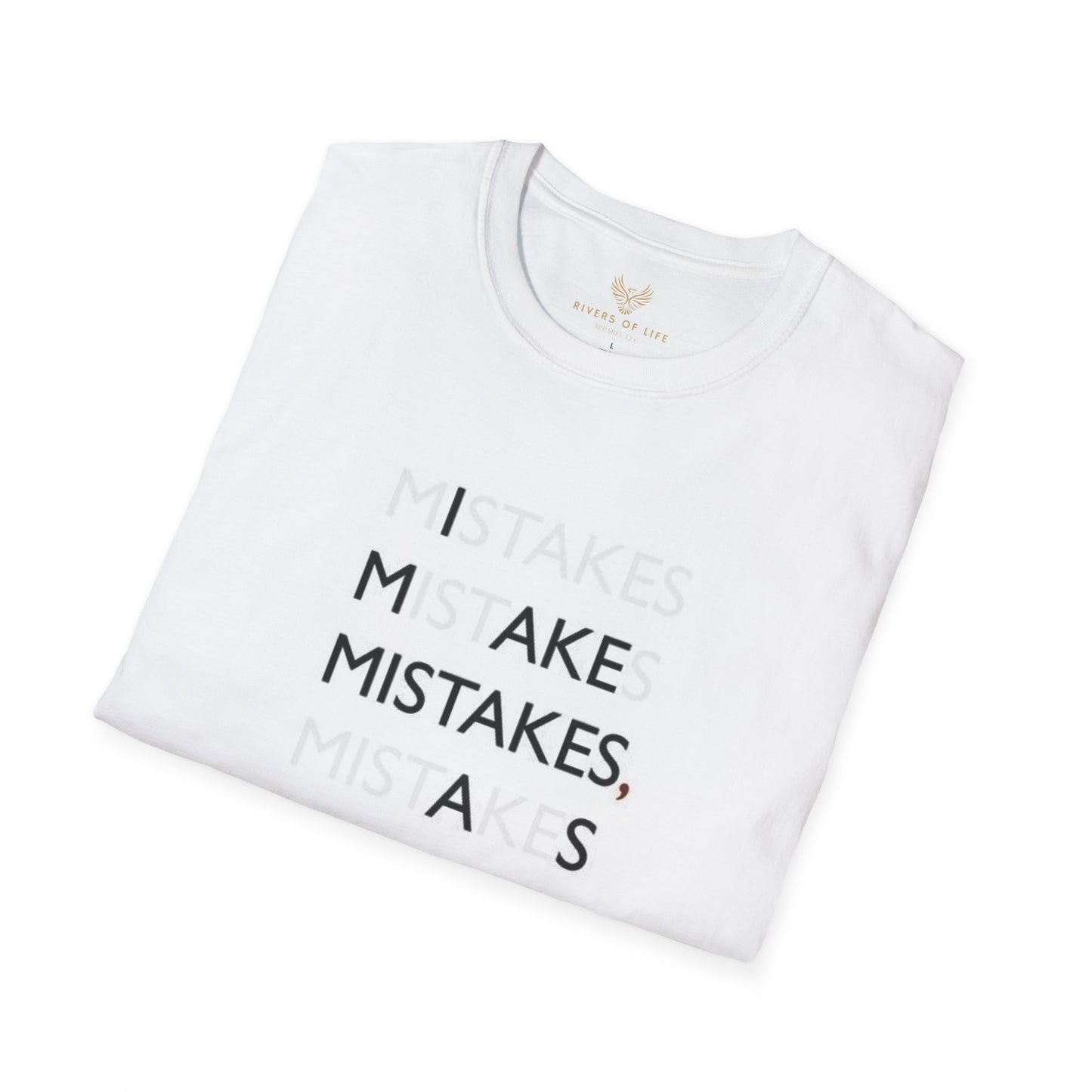 Mistakes Unisex Softstyle T-Shirt, Casual Wear, Inspirational Tee, Gift for Friends, Everyday Comfort