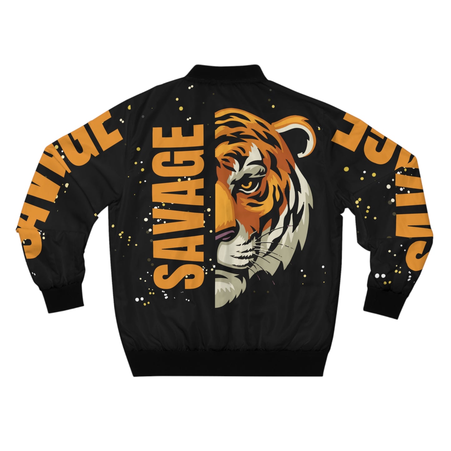 Savage Tiger Men's Bomber Jacket, Streetwear Jacket, Cool Casual Outerwear, Statement Piece, Gift for Him