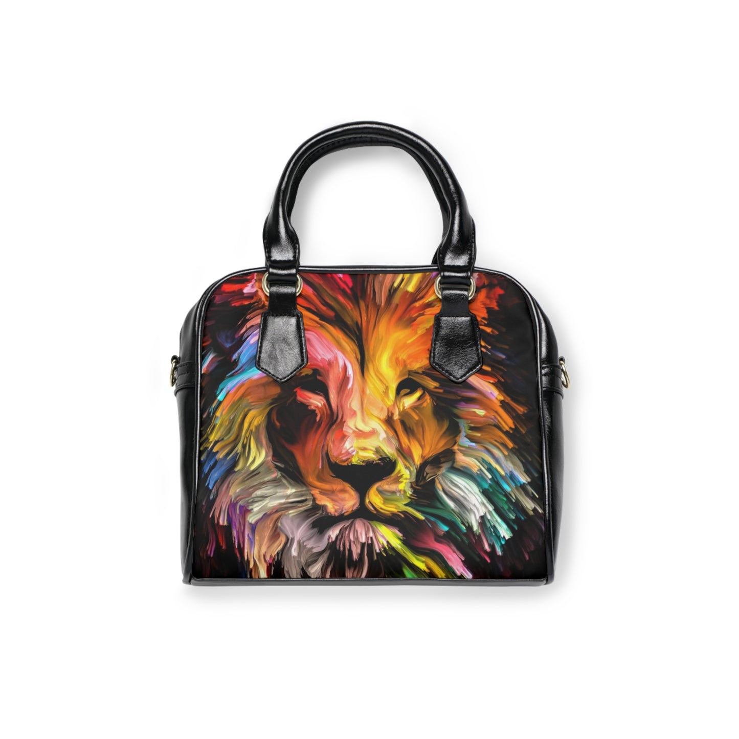 "Multi - Colored Lion" - Shoulder Handbag