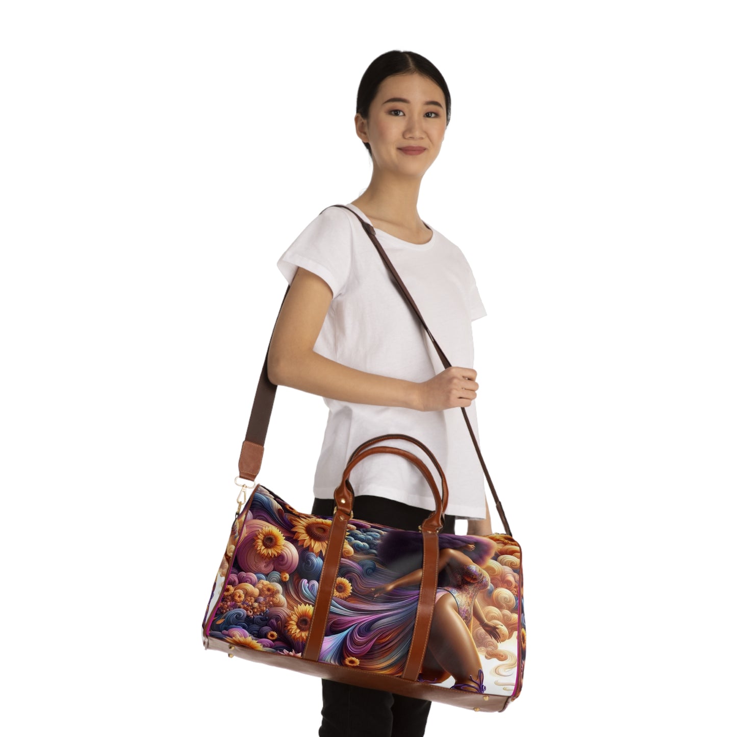 Melanated Flowers - Waterproof Travel Bag