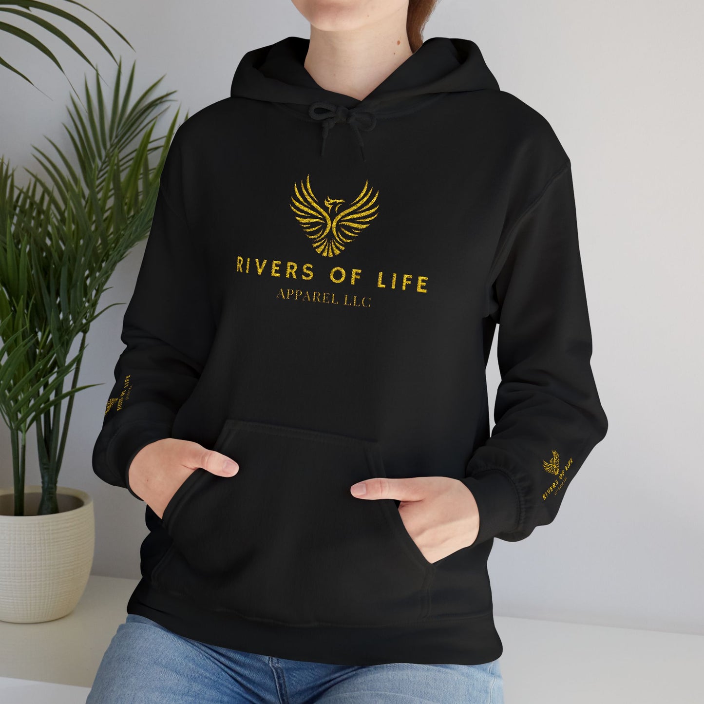 Rivers of Life Unisex Hoodie - Cozy Sweatshirt for Nature Lovers, Artistic Gift, Fall Wardrobe Staple, Spiritual Clothing, Warm Layer