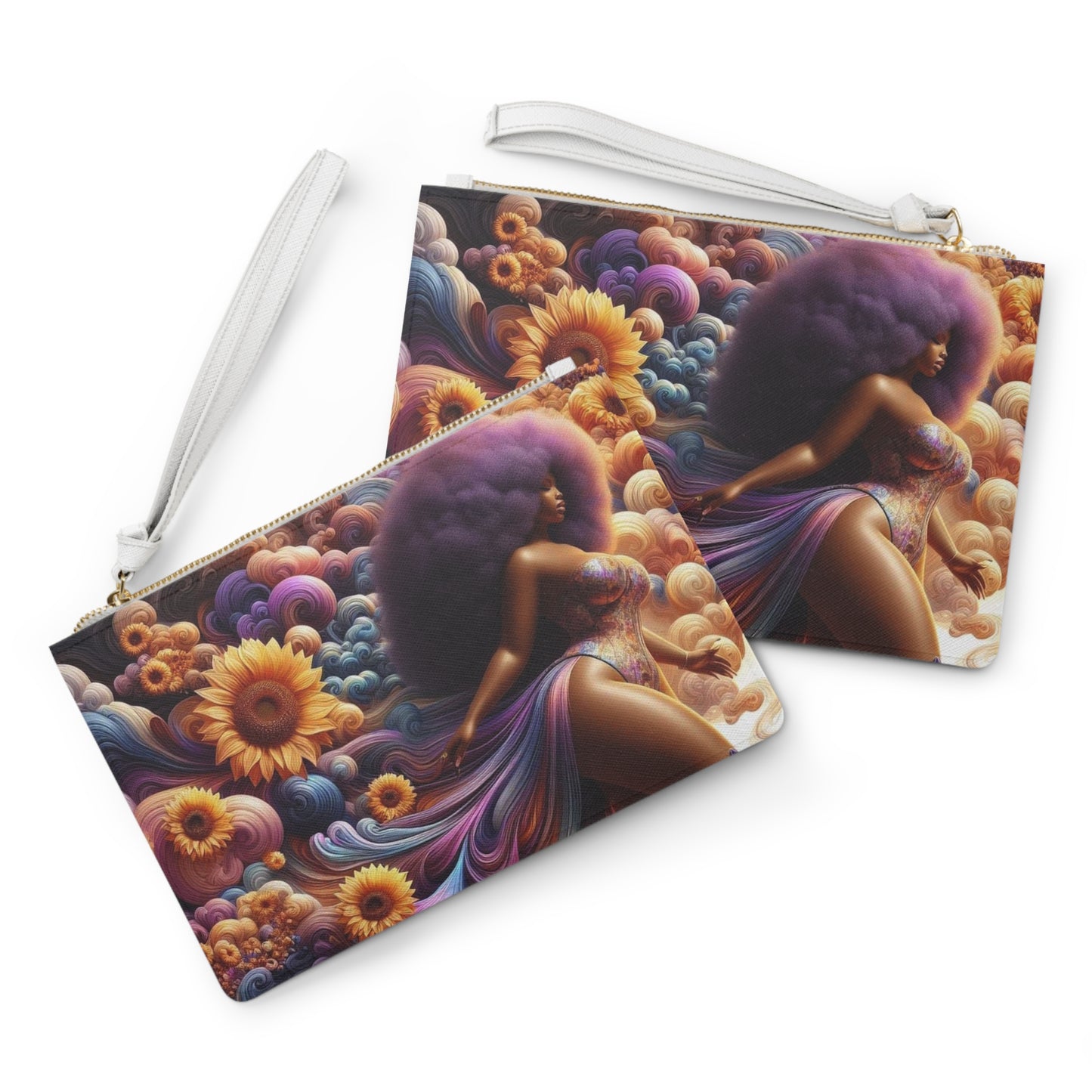 Melenated Flowers - Clutch Bag