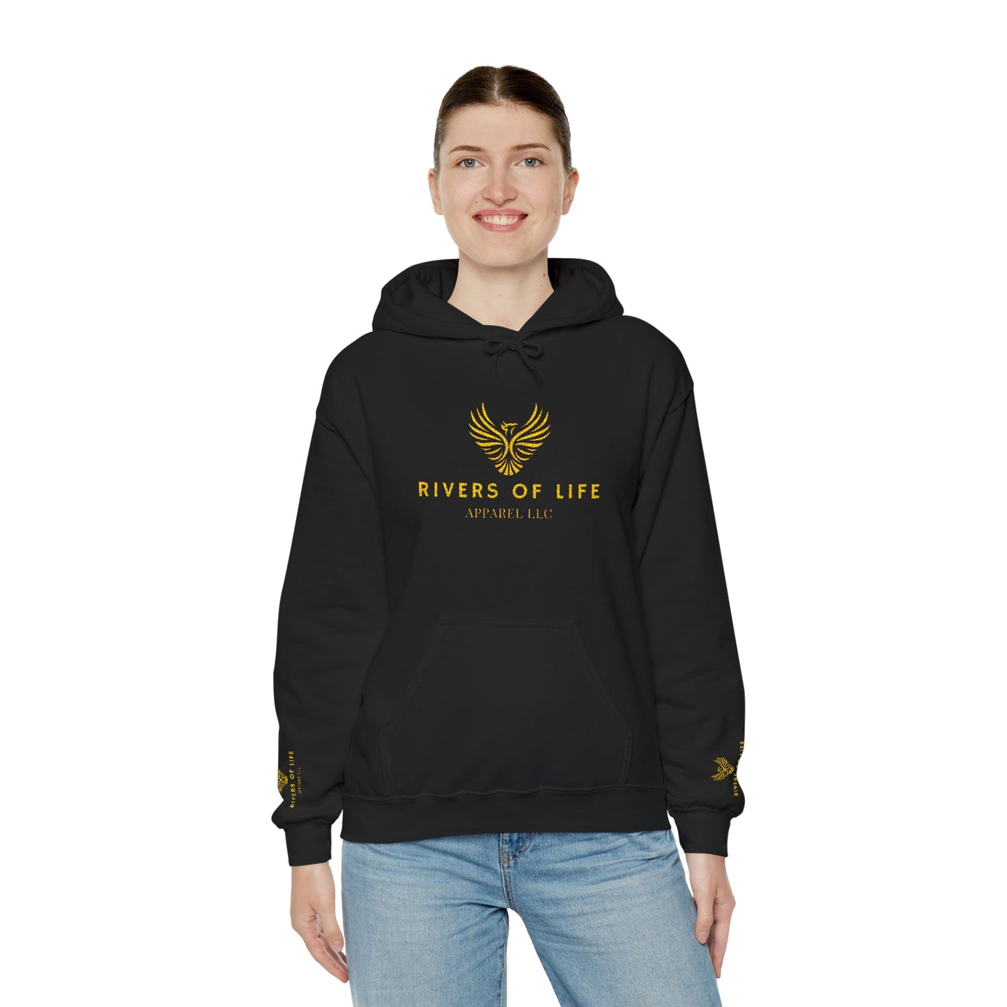 Rivers of Life Unisex Hoodie - Cozy Sweatshirt for Nature Lovers, Artistic Gift, Fall Wardrobe Staple, Spiritual Clothing, Warm Layer