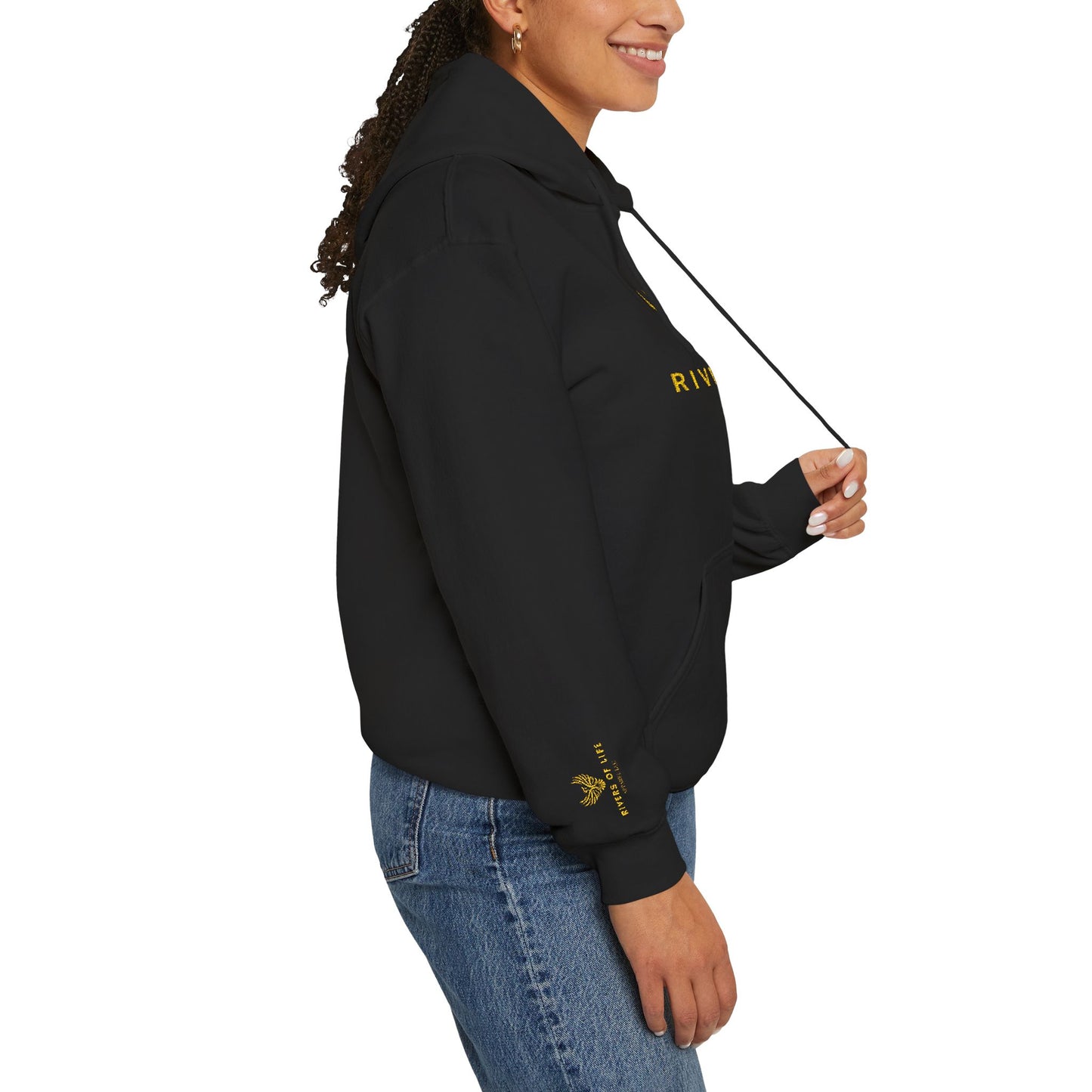 Rivers of Life Unisex Hoodie - Cozy Sweatshirt for Nature Lovers, Artistic Gift, Fall Wardrobe Staple, Spiritual Clothing, Warm Layer