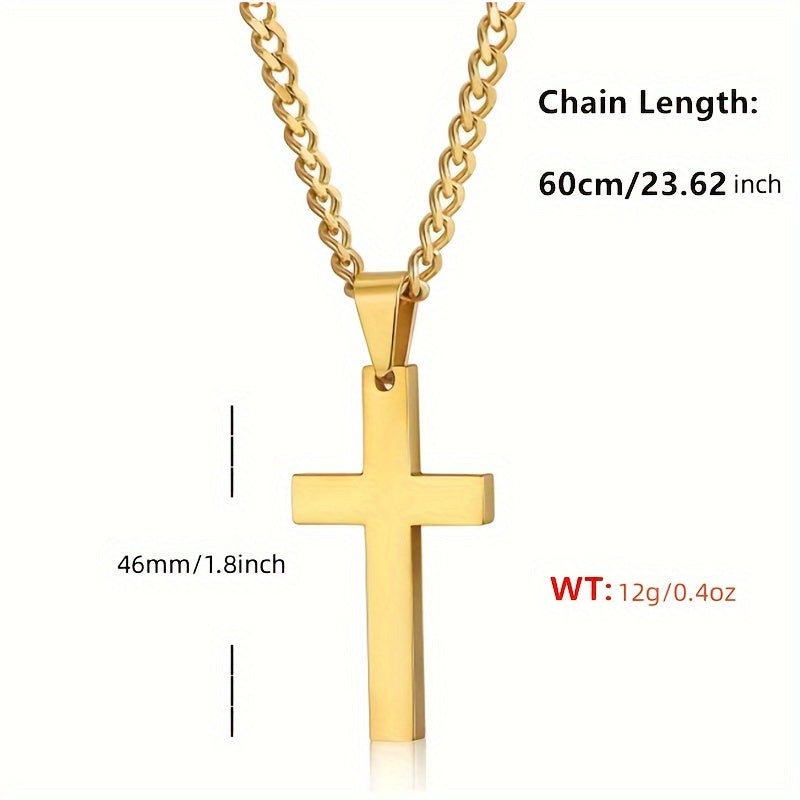 Minimalist Cross Pendant Chain Necklace