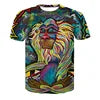 ELECTRIC LION - Men's Quick Dry 3D Printed Short Sleeve Fitness Running T-Shirt