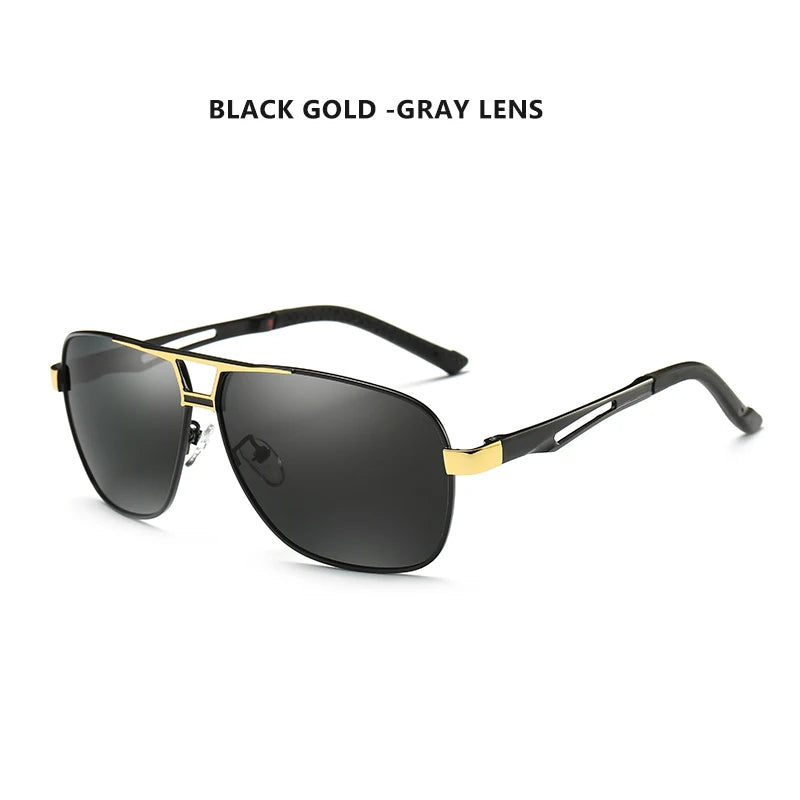 Top Aluminum Magnesium Square Polarized Photochromic Sunglasses Men Sun Glasses Military Safety Driving Oculos De Sol Masculino