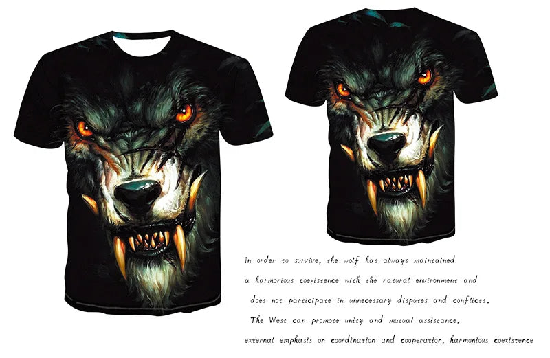 ELECTRIC LION - Men's Quick Dry 3D Printed Short Sleeve Fitness Running T-Shirt