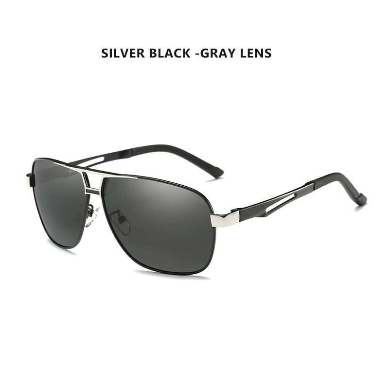 Top Aluminum Magnesium Square Polarized Photochromic Sunglasses Men Sun Glasses Military Safety Driving Oculos De Sol Masculino