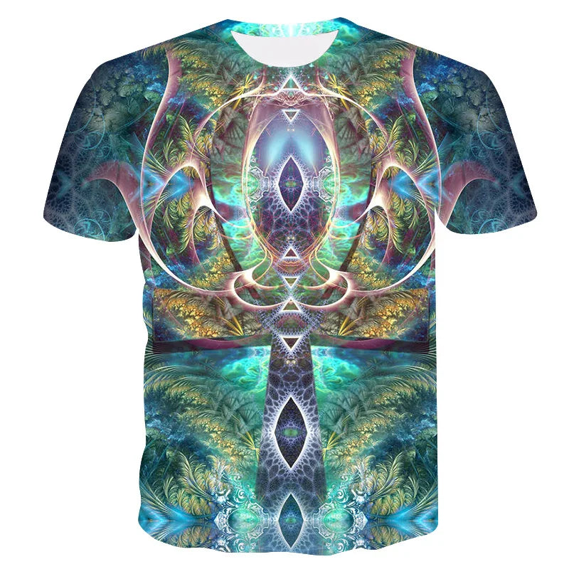 ELECTRIC LION - Men's Quick Dry 3D Printed Short Sleeve Fitness Running T-Shirt