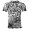 ELECTRIC LION - Men's Quick Dry 3D Printed Short Sleeve Fitness Running T-Shirt