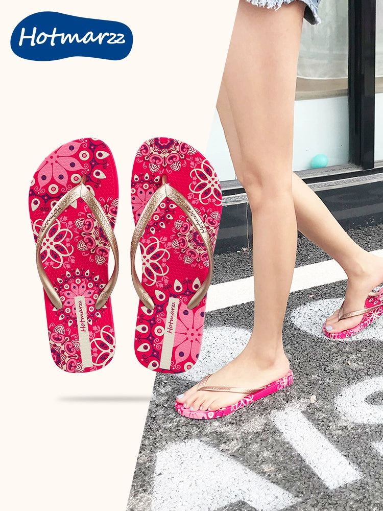 Internet Celebrity Ins Trendy Splint Seaside Large-Size Flip-Flops