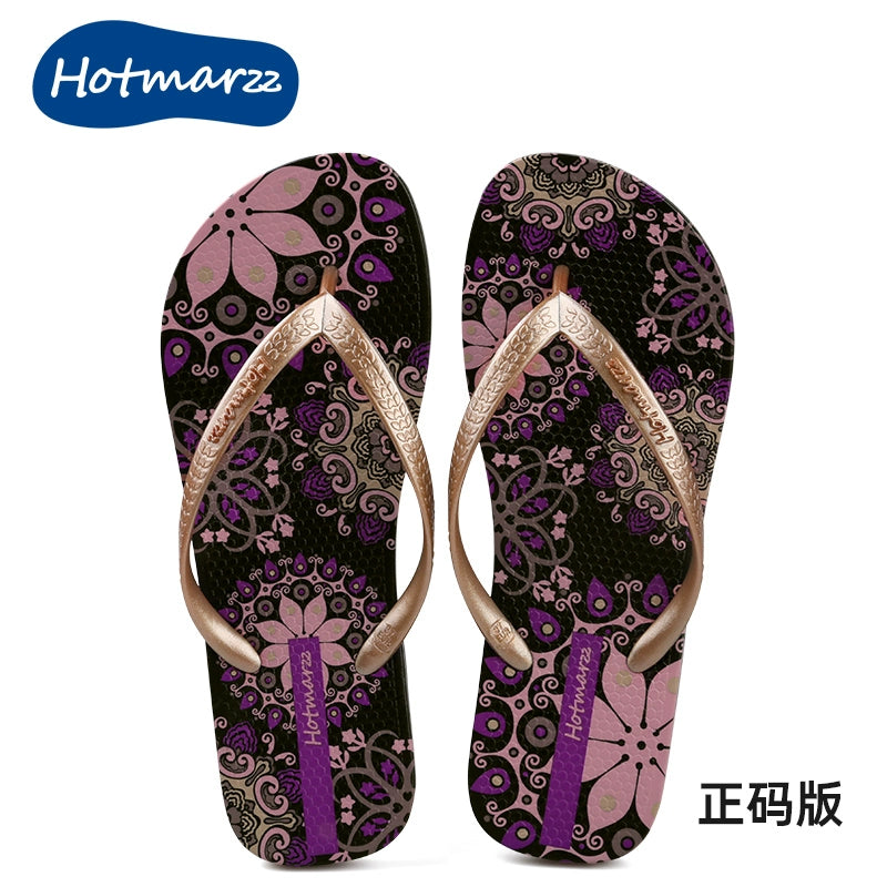 Internet Celebrity Ins Trendy Splint Seaside Large-Size Flip-Flops