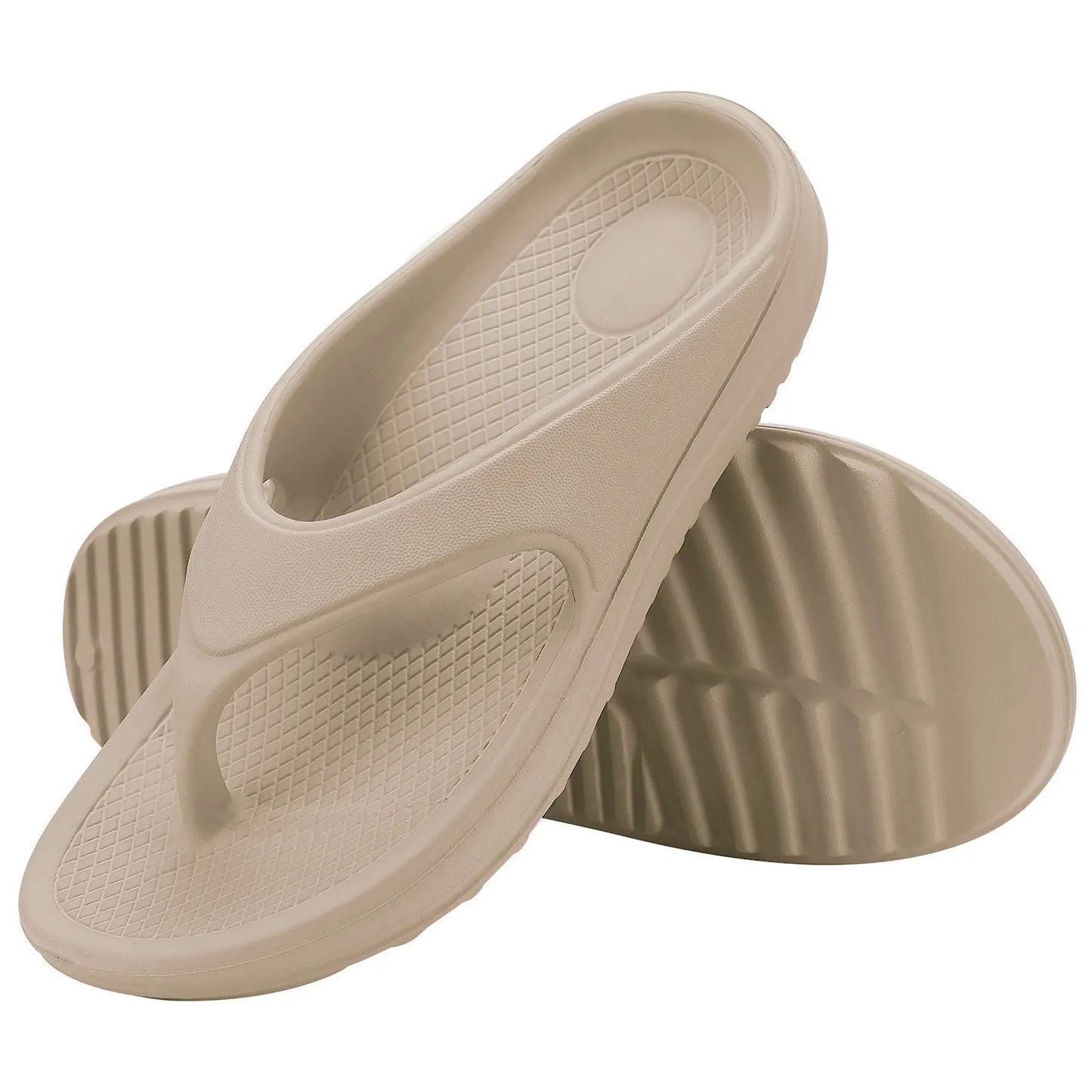 Shevalues Women's Orthopedic Sandals Fashion Beach Flip Flop Summer Outdoor Soft Sandals With Arch Support Home Bathroom Slides