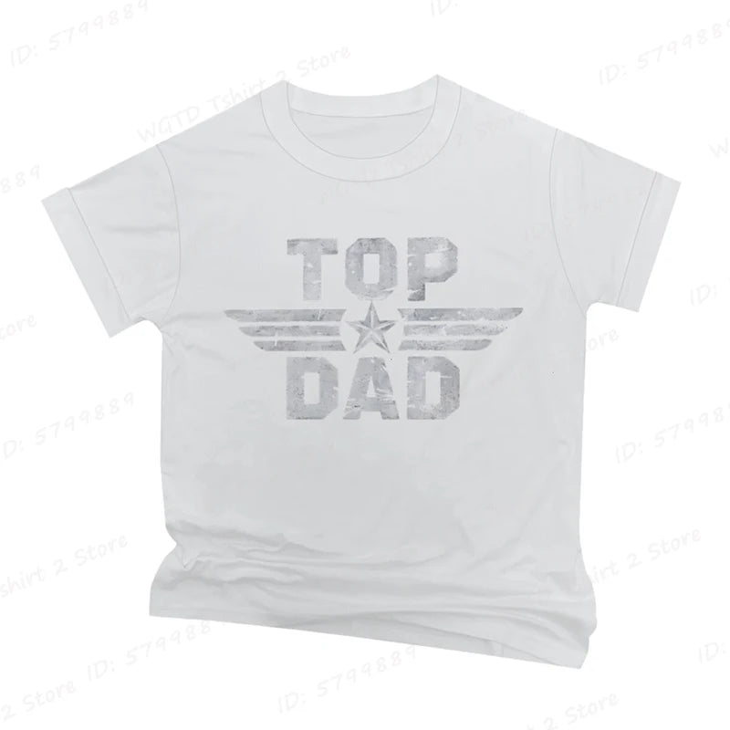 Top Dad Letter Print T-shirt