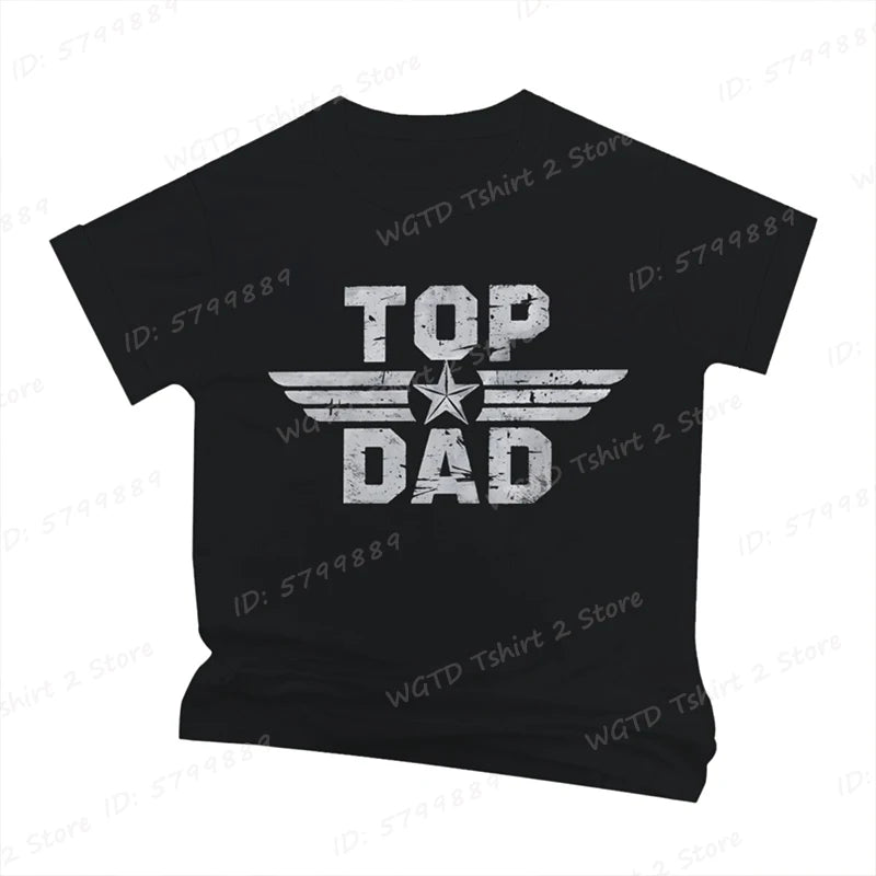 Top Dad Letter Print T-shirt