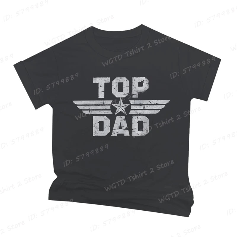 Top Dad Letter Print T-shirt