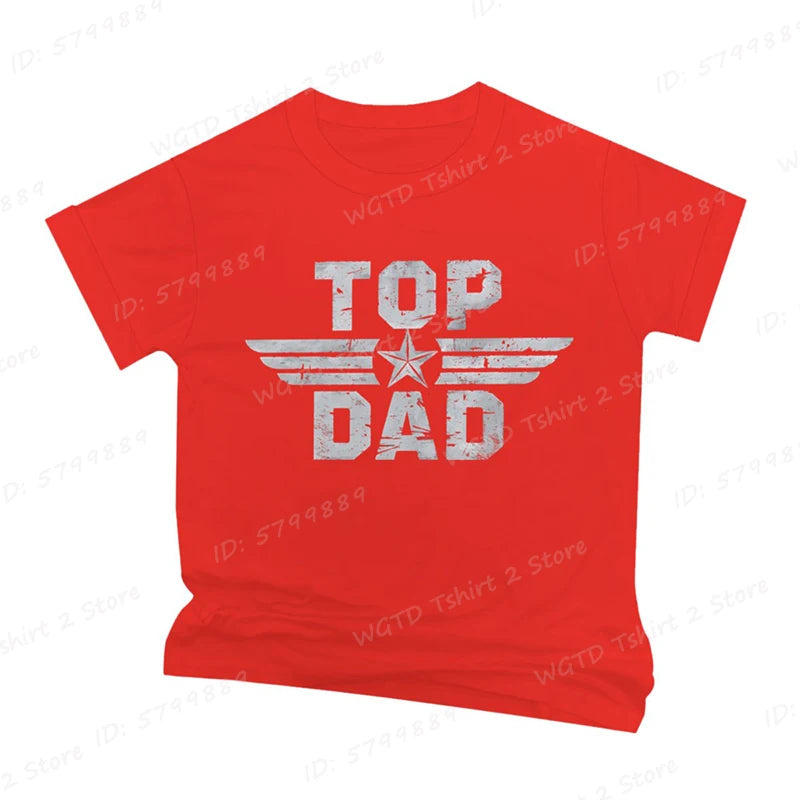 Top Dad Letter Print T-shirt