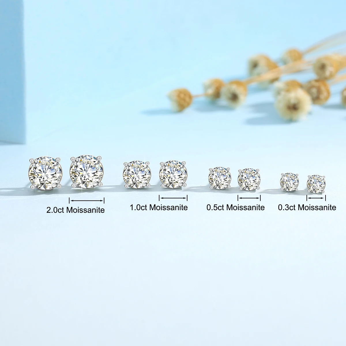 Szjinao 2024 Trending Earrings Moissanite Gold 18k Real Original With Certificate Wedding Luxury Jewelry For Women Wholesale Hot