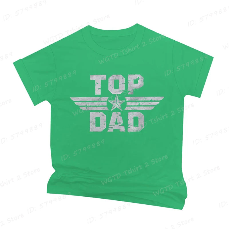 Top Dad Letter Print T-shirt