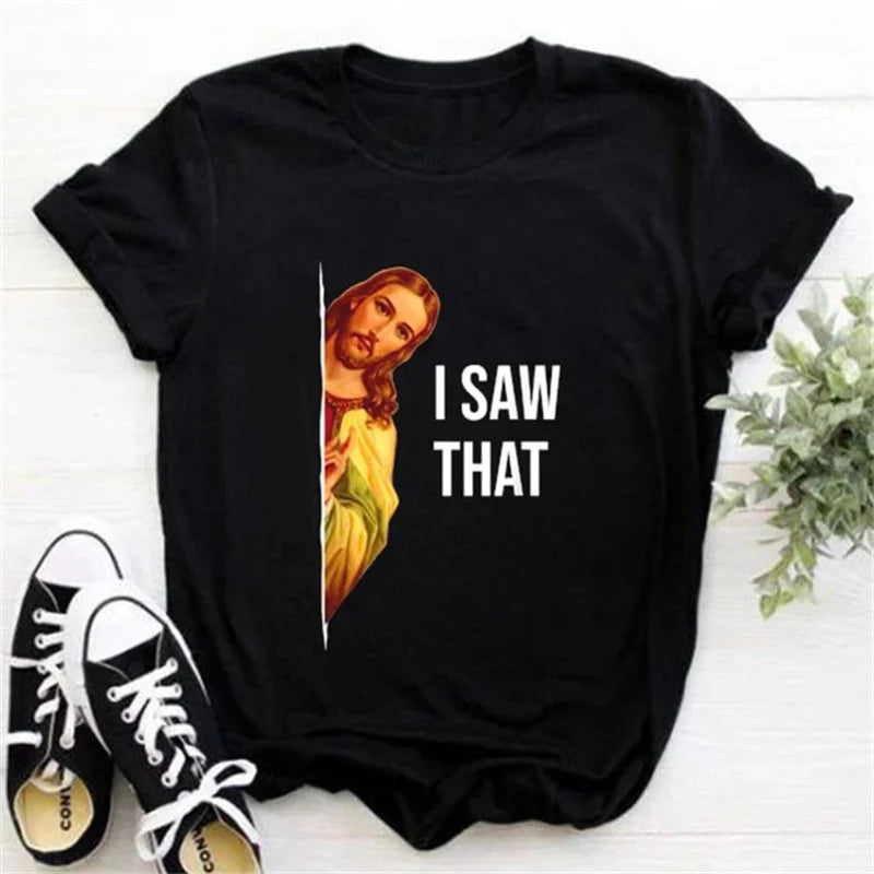 2024 Jesus Is King Letter Print Women T-shirt Christian Faith Hope Love Harajuku T Shirts Religion O-neck Tops Tees Streetwears
