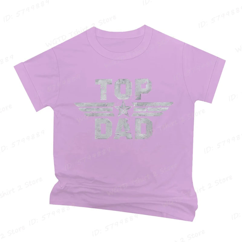 Top Dad Letter Print T-shirt