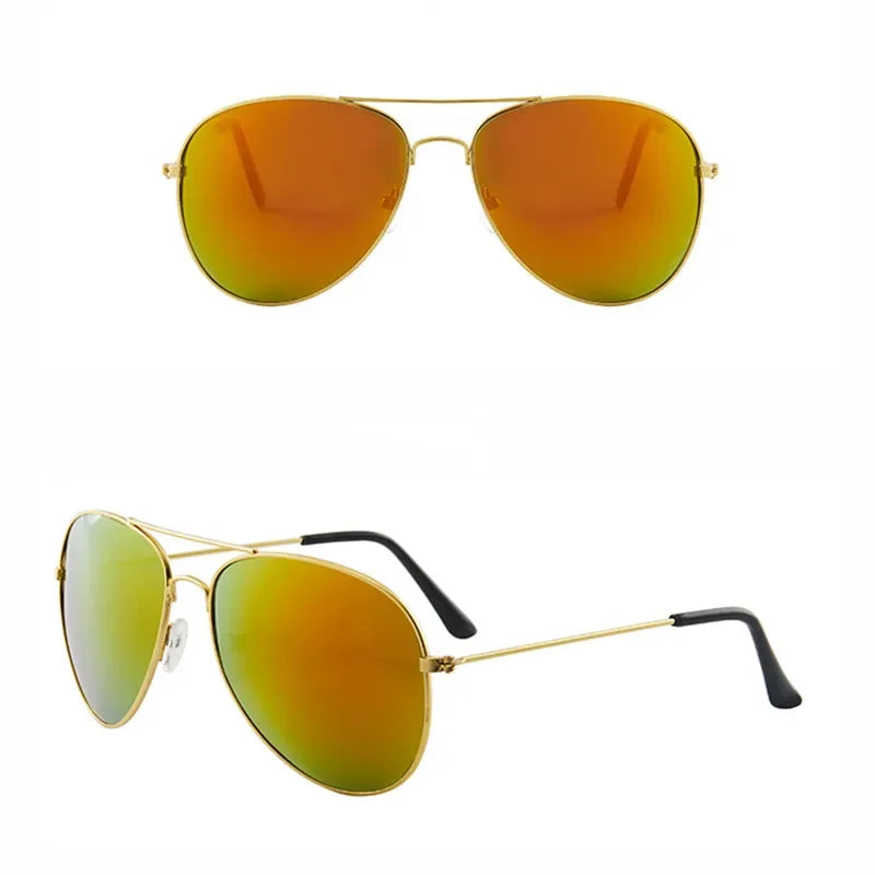 Men Women Trendy Pilot Sunglasses Vintage UV400 Protection Shades Eyewear Travel Eyewear Riding Hiking Sun Glasses Gafas De Sol