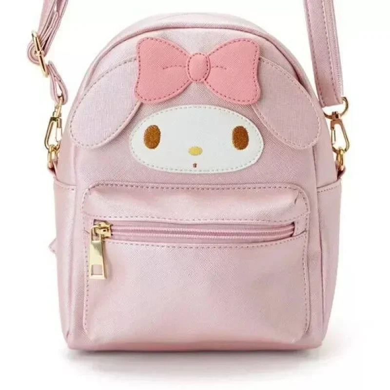 MINISO Kawali Hellokitty Melody Onpompurin Kitty Kuromi Cinnamorol Anime Fashion Backpack Beauty Travel School Bag Girls Toys