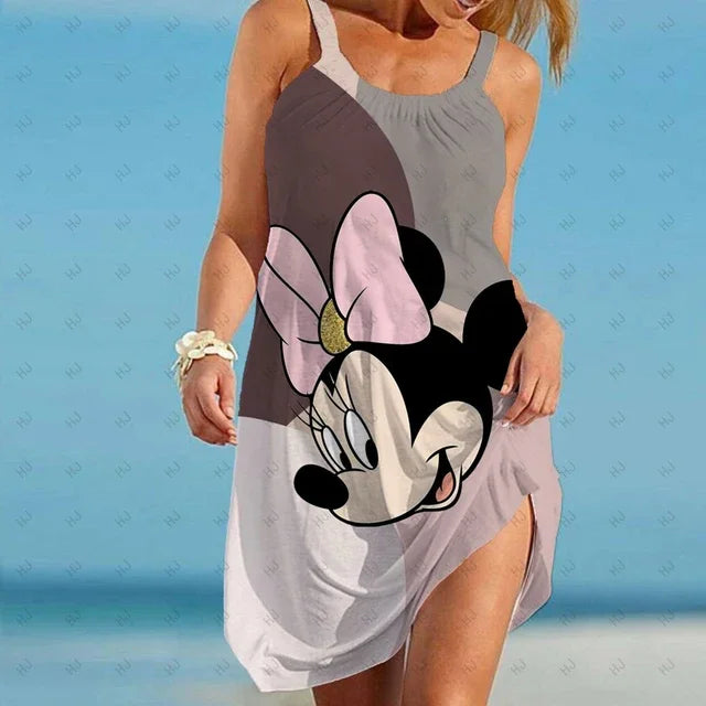 Cute Mickey Women's Elastic Strap Dress