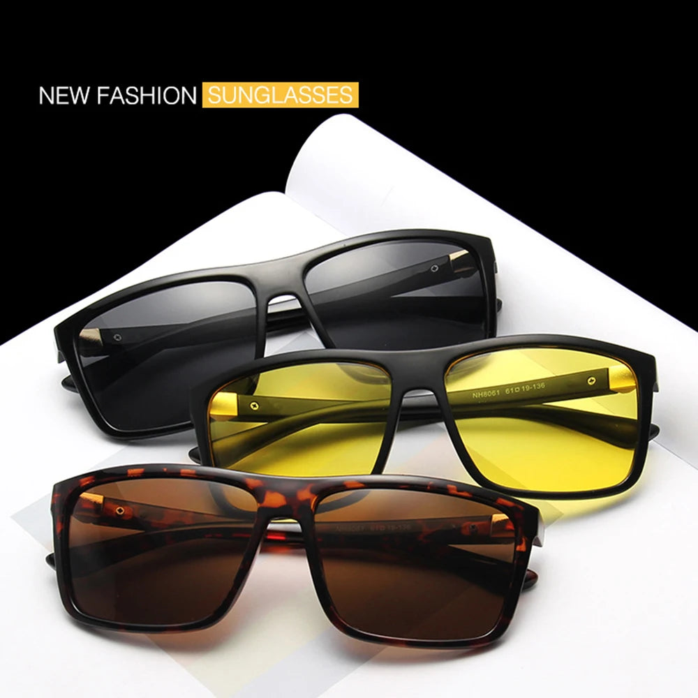 Vintage Fashion Square Polarized UV400 Sunglasses