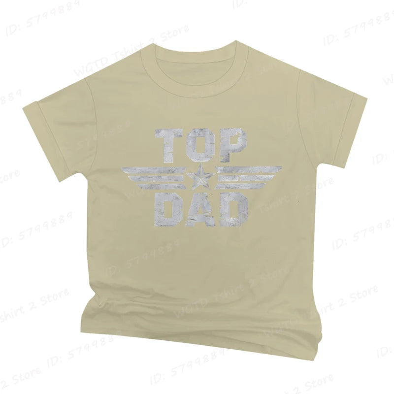Top Dad Letter Print T-shirt