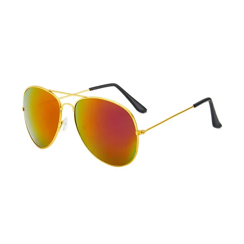 Men Women Trendy Pilot Sunglasses Vintage UV400 Protection Shades Eyewear Travel Eyewear Riding Hiking Sun Glasses Gafas De Sol