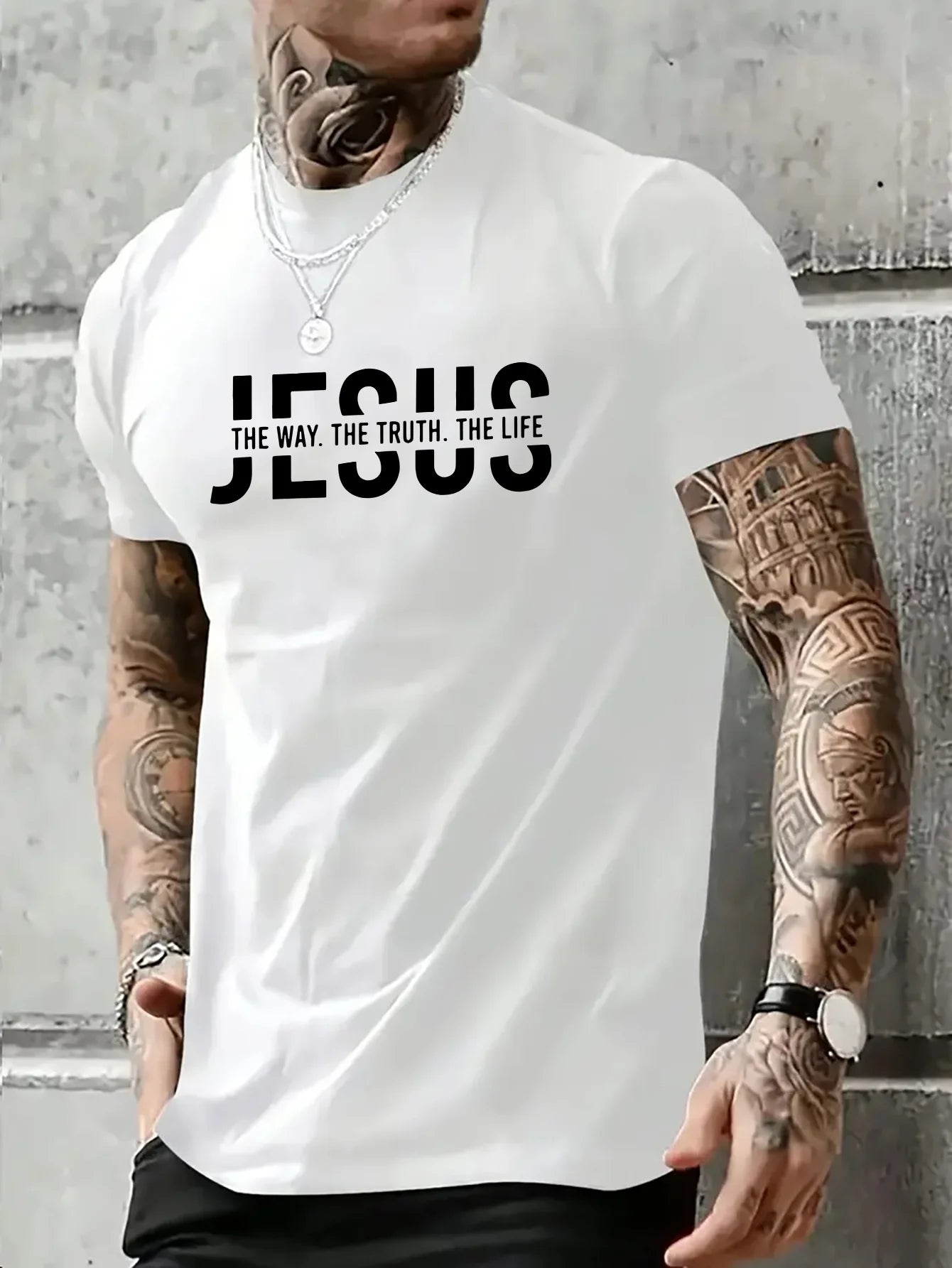 Jesus Way truth life short sleeved T-shirt