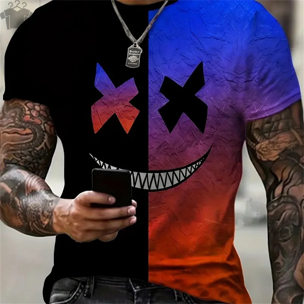 Short Sleeve Oversize T-shirt Man Short Sleeve Tee Men's Summer T-shirt King K Print Clothes Men Funny T-shirt O-Neck Tops Tees