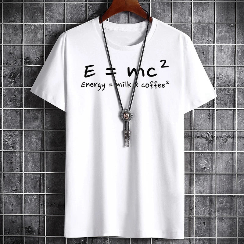 E=MC2 - (Energy = Milk x Coffee Squared) - Custom Design Unisex T-Shirt