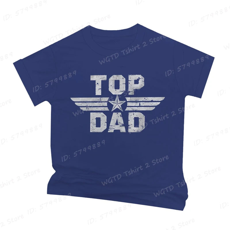 Top Dad Letter Print T-shirt