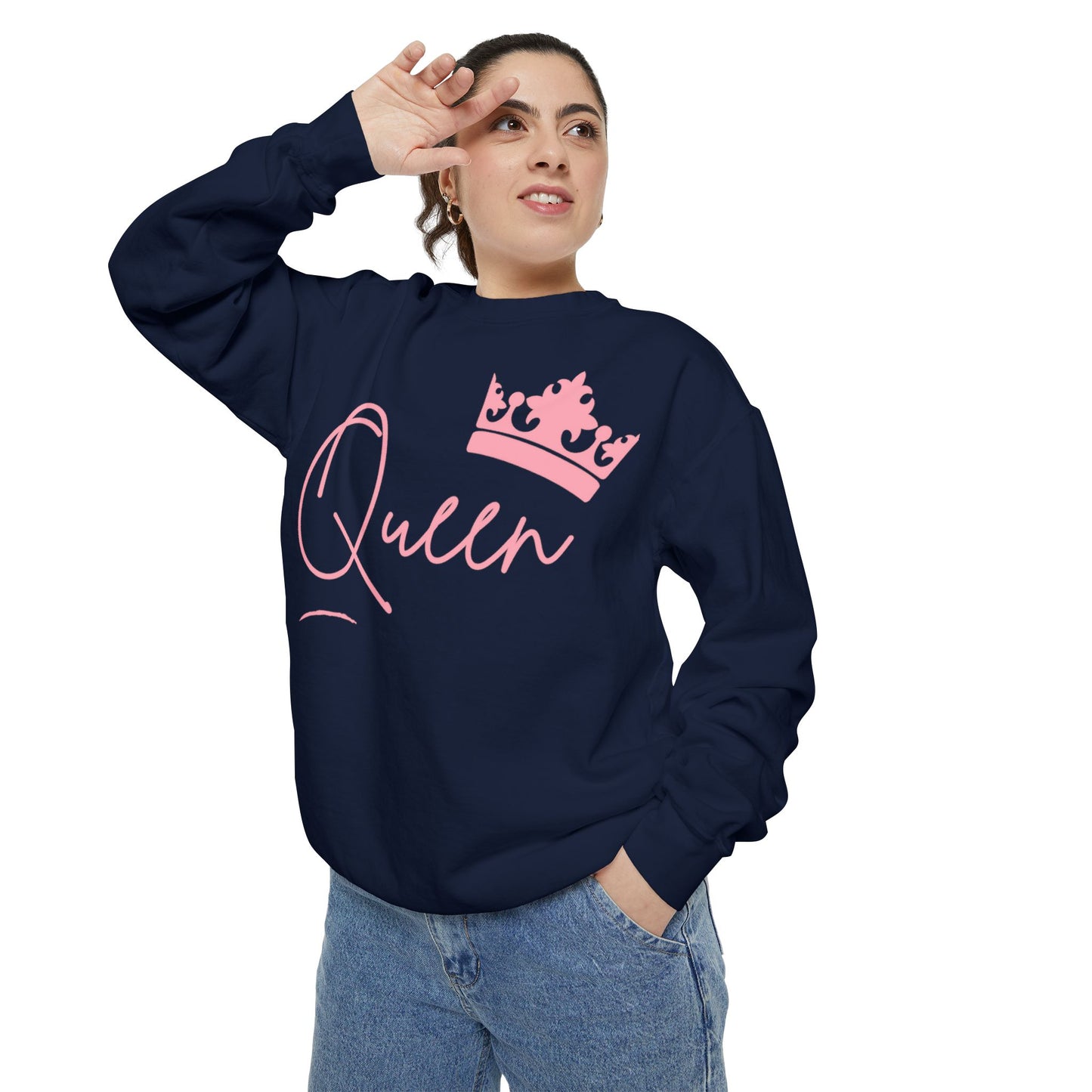 Queen With Her Crown-  Garment-Dyed Sweatshirt