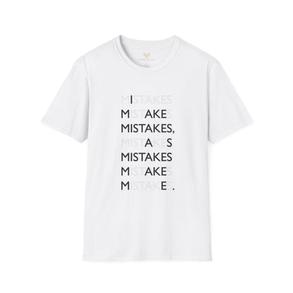 Mistakes Unisex Softstyle T-Shirt, Casual Wear, Inspirational Tee, Gift for Friends, Everyday Comfort