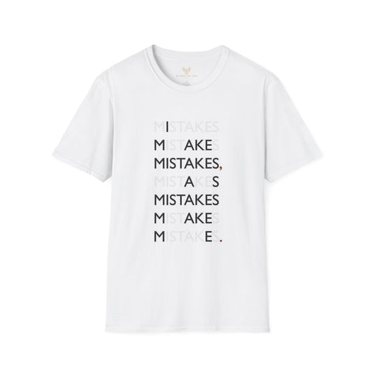 Mistakes Unisex Softstyle T-Shirt, Casual Wear, Inspirational Tee, Gift for Friends, Everyday Comfort