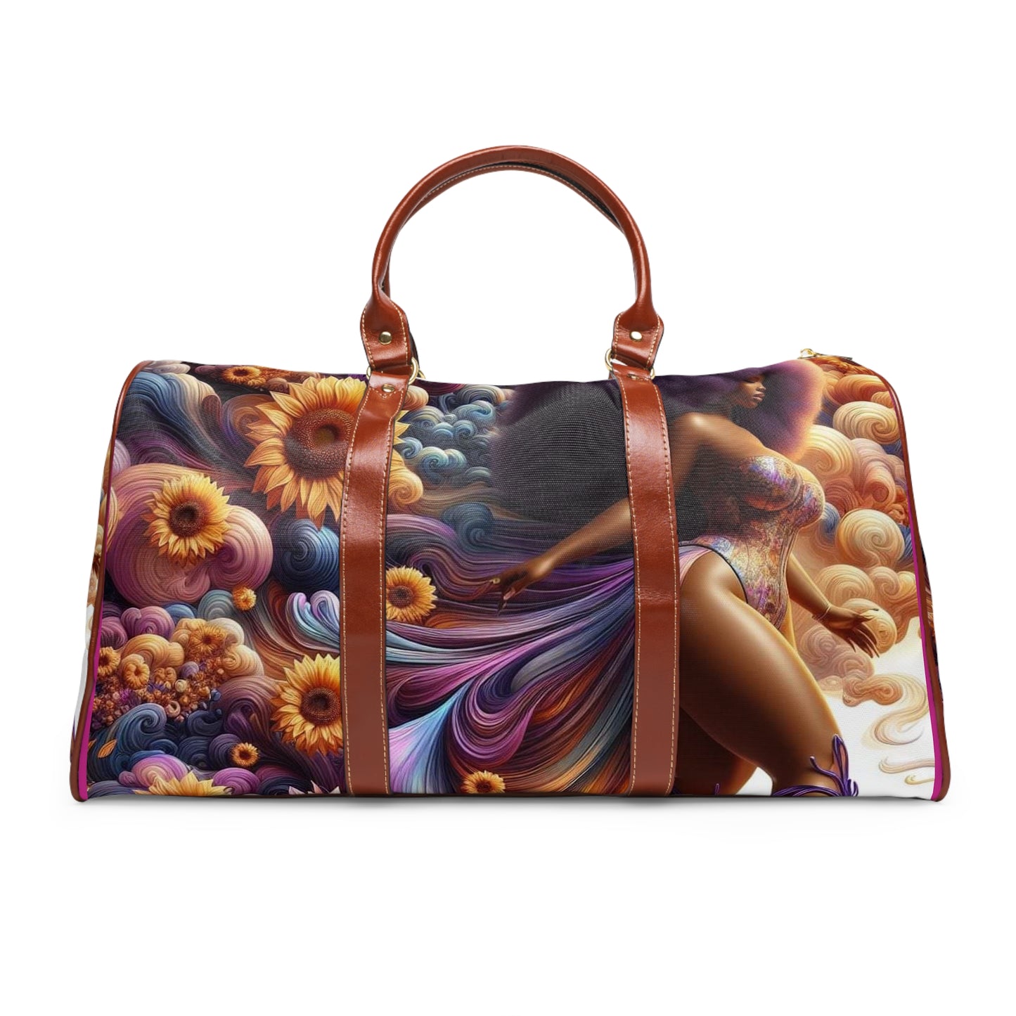 Melanated Flowers - Waterproof Travel Bag