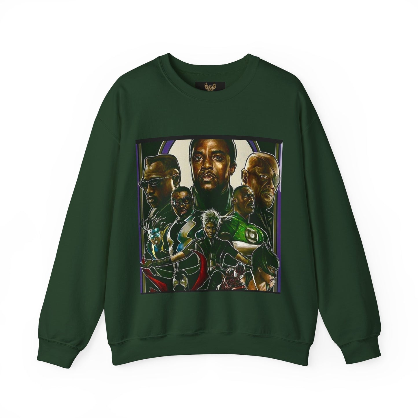 Black Super Hero's - Heavy Blend™ Crewneck Sweatshirt