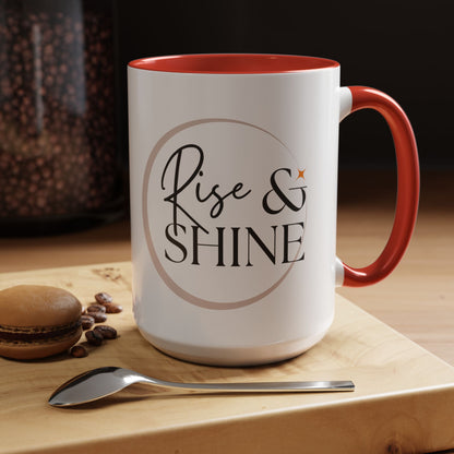 Rise and Shine Accent Coffee Mug For Coffee Lovers, 11oz