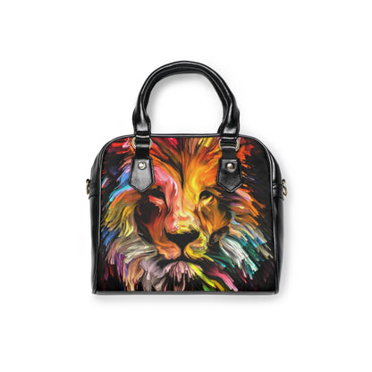 "Multi - Colored Lion" - Shoulder Handbag