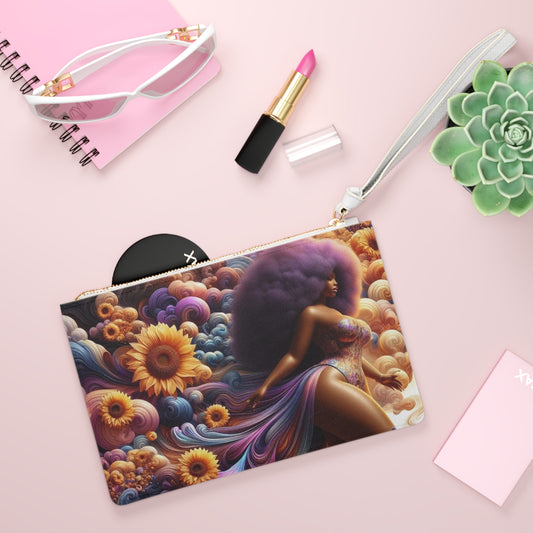 Melenated Flowers - Clutch Bag