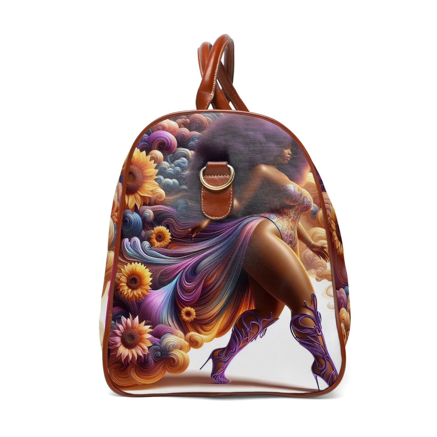 Melanated Flowers - Waterproof Travel Bag