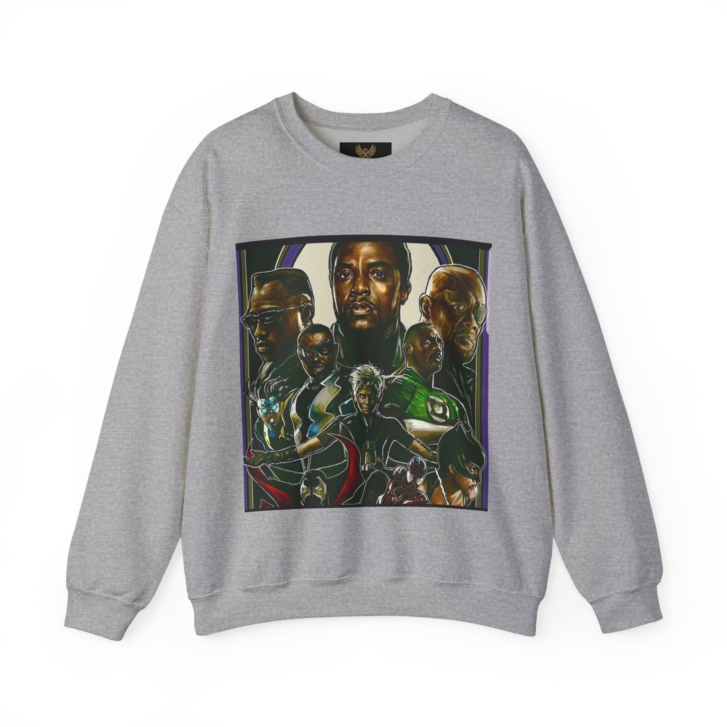 Black Super Hero's - Heavy Blend™ Crewneck Sweatshirt