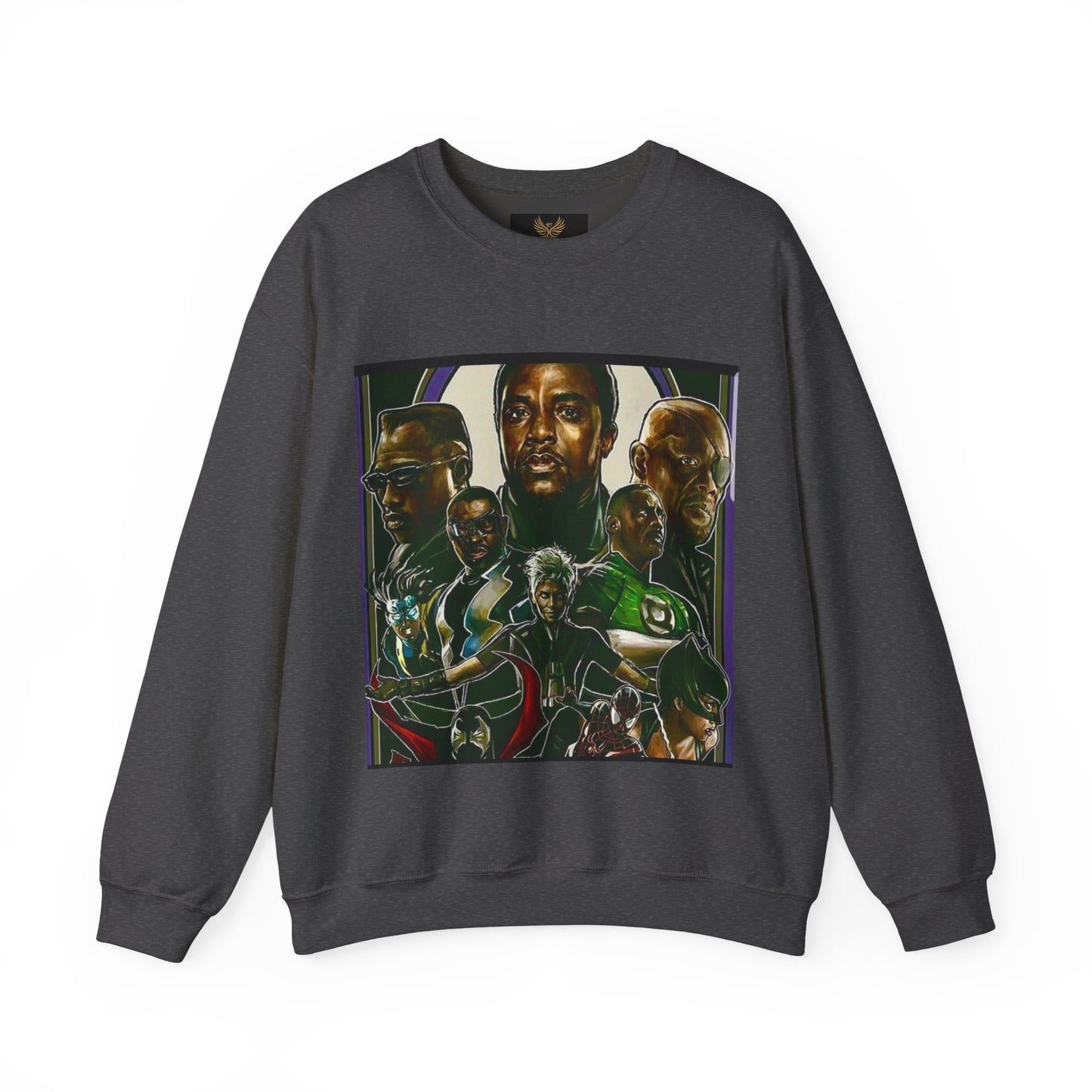 Black Super Hero's - Heavy Blend™ Crewneck Sweatshirt