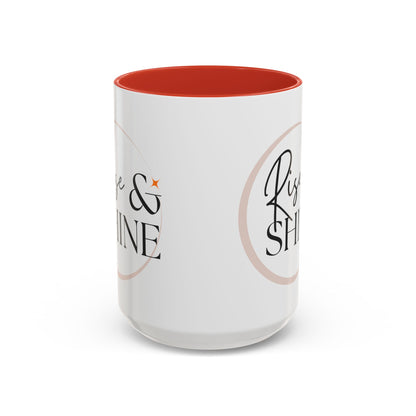 Rise and Shine Accent Coffee Mug For Coffee Lovers, 11oz