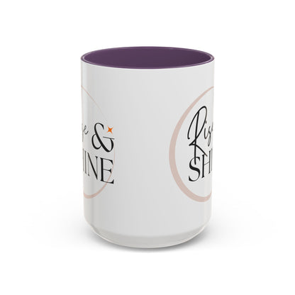 Rise and Shine Accent Coffee Mug For Coffee Lovers, 11oz